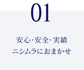 安心・安全・実績